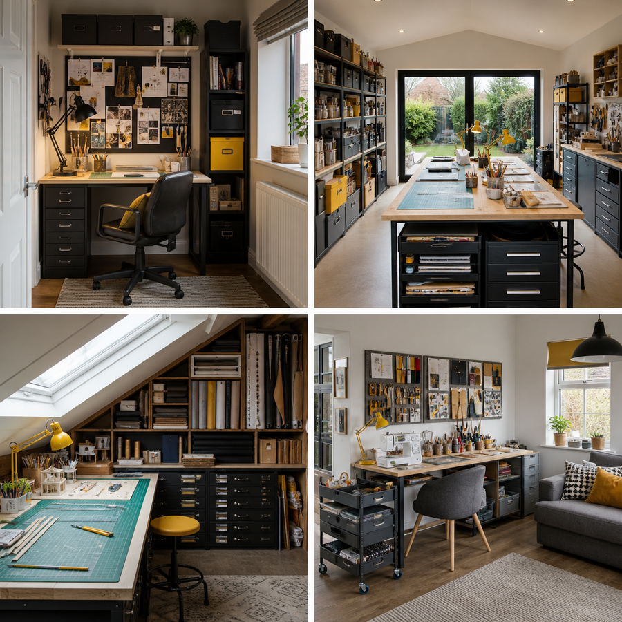 Four home design studio ideas for different room sizes in HIP Toolbox colours
