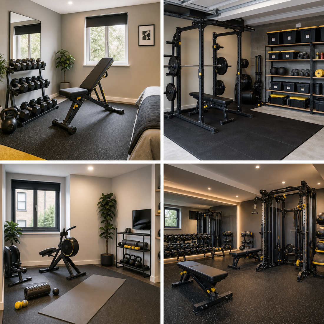 Home gym ideas for spare rooms garages cardio corners and larger spaces