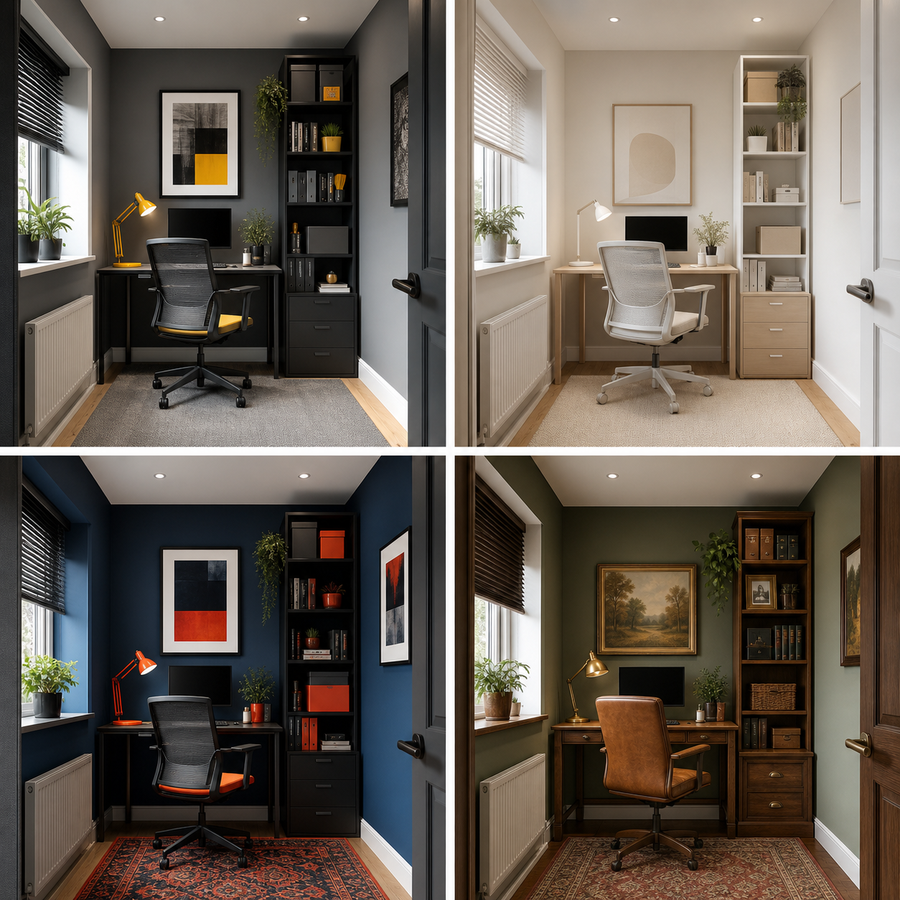 Home office ideas in modern simple bold and traditional styles