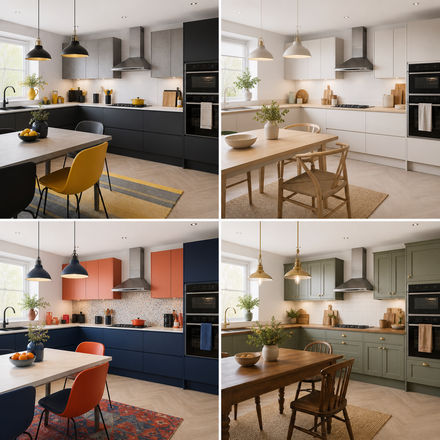 Kitchen ideas in modern simple bold and traditional styles